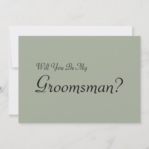 Will You Be My Groomsman Invitation