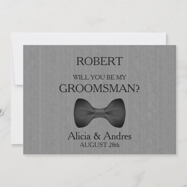 Will you be my Groomsman? Invitation (Front)