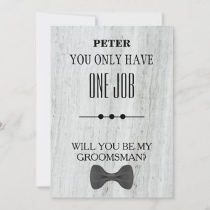 Will You Be My Groomsman? Invitation