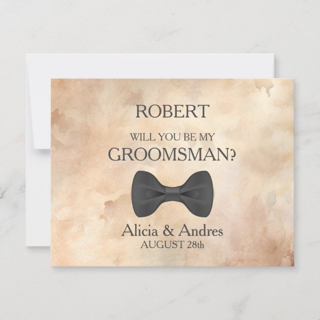 Will you be my Groomsman? Invitation (Front)