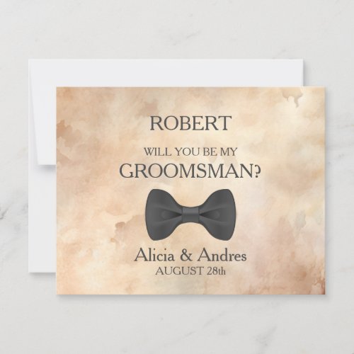 Will you be my Groomsman Invitation
