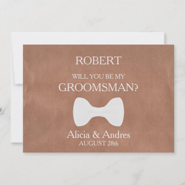 Will you be my Groomsman? Invitation (Front)