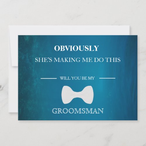 Will  You  Be My Groomsman Invitation