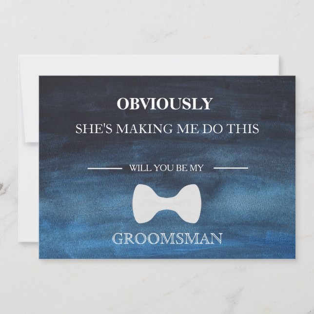 Will  You  Be My Groomsman? Invitation (Front)