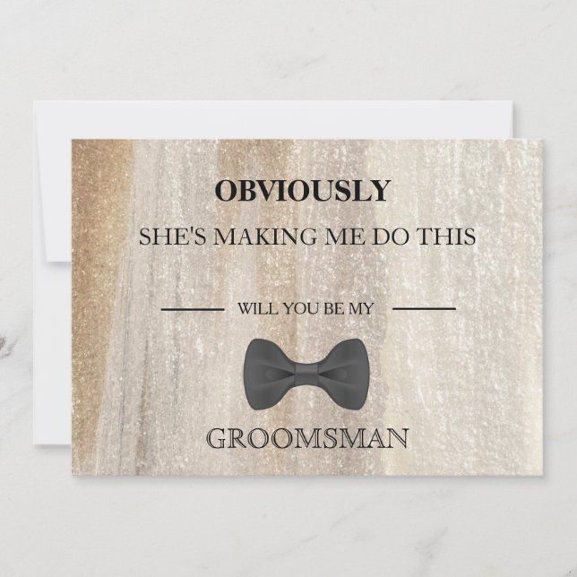 Will  You  Be My Groomsman? Invitation (Front)