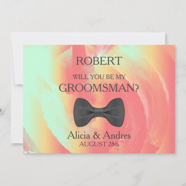 Will you be my Groomsman? Invitation (Front)