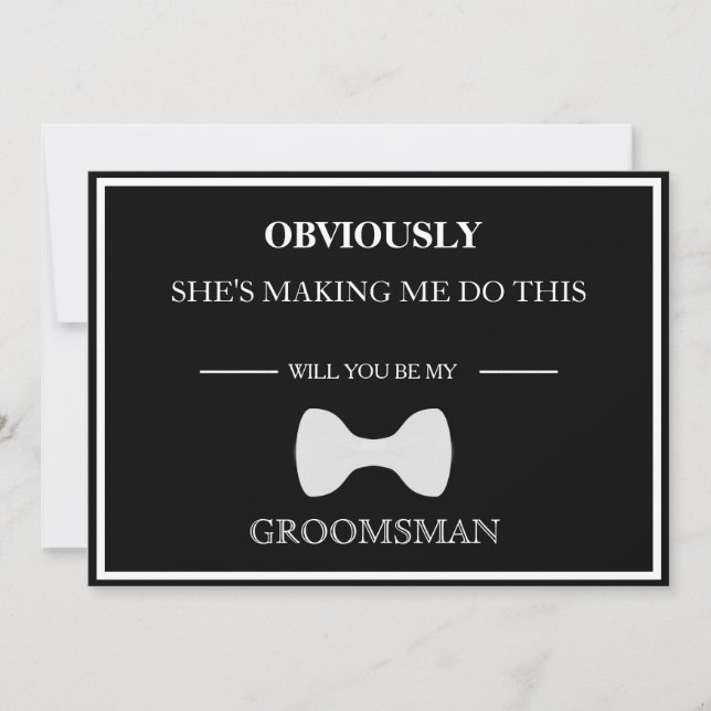 Will  You  Be My Groomsman? Invitation (Front)
