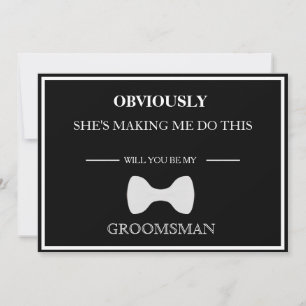 Will You Be My Groomsman? Invitation