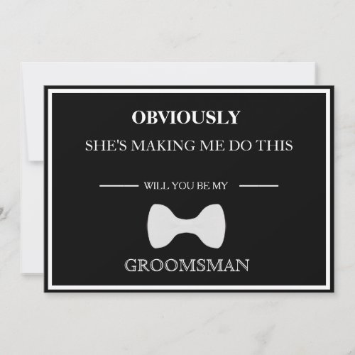 Will  You  Be My Groomsman Invitation