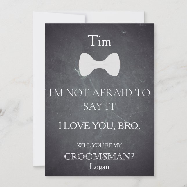 Will  You  Be My Groomsman? Invitation (Front)