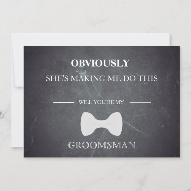 Will  You  Be My Groomsman? Invitation (Front)