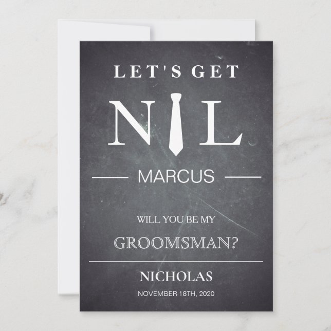 Will  You  Be My Groomsman? Invitation (Front)