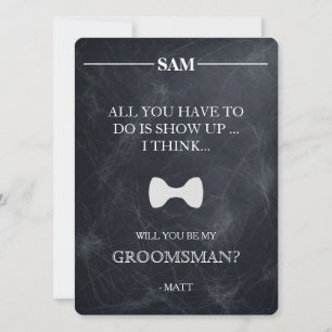 Will You Be My Groomsman? Invitation