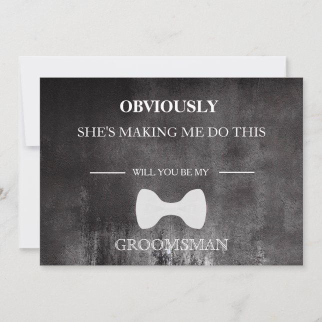 Will  You  Be My Groomsman? Invitation (Front)