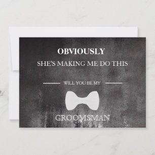 Will You Be My Groomsman? Invitation