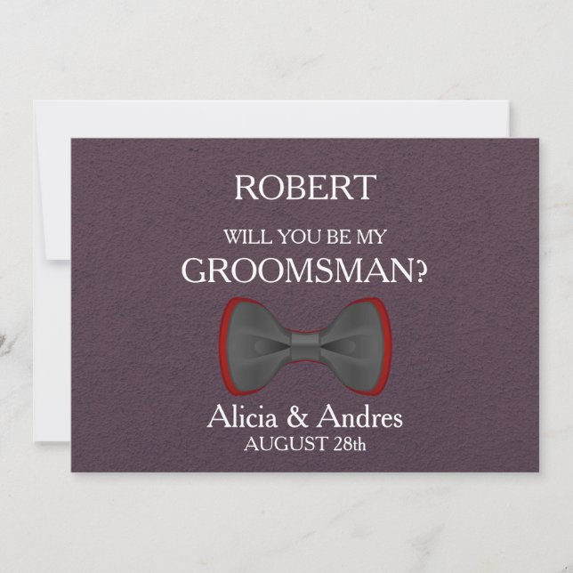 Will you be my Groomsman? Invitation (Front)