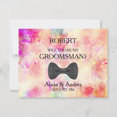 Will you be my Groomsman Invitation