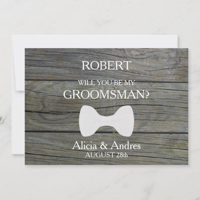 Will you be my Groomsman? Invitation (Front)