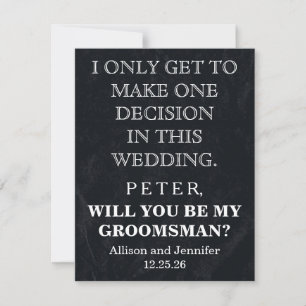 Will you be my Groomsman? Personalized Invitation