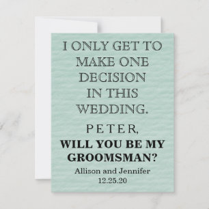 Will you be my Groomsman? Personalized Invitation