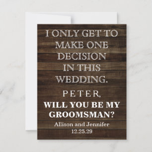 Will you be my Groomsman? Personalized Invitation