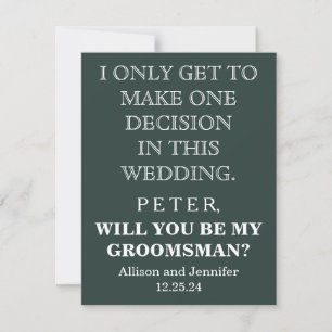Will you be my Groomsman? Personalized Invitation