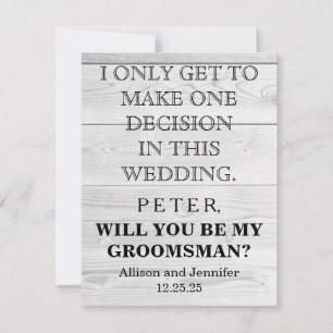 Will you be my Groomsman? Personalized Invitation