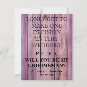 Will you be my Groomsman? Personalized Invitation