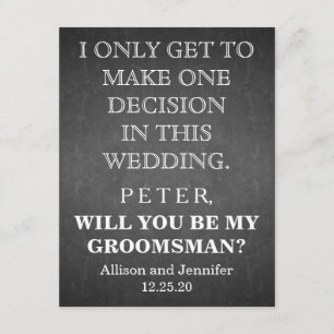 Will you be my Groomsman? Personalized Invitation