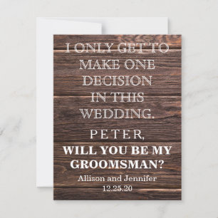 Will you be my Groomsman? Personalized Invitation