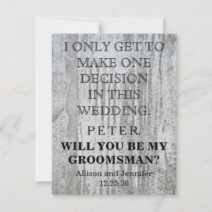 Will you be my Groomsman? Personalized Invitation
