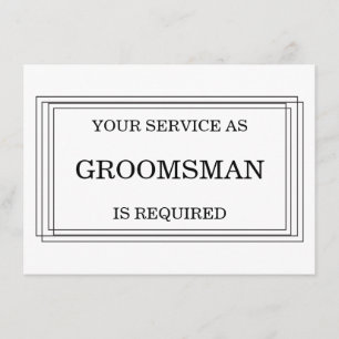 Will you be my Groomsman? Personalized Invitation