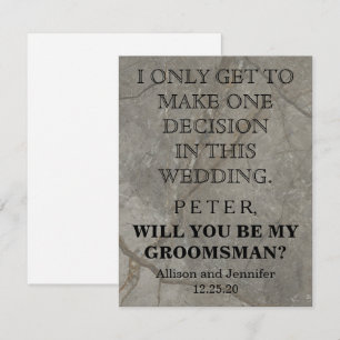 Will you be my Groomsman? Personalized Invitation