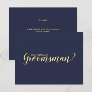 Will You Be My Groomsman? Proposal Card