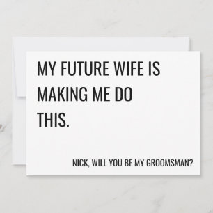 Will you be my groomsman proposal flat card