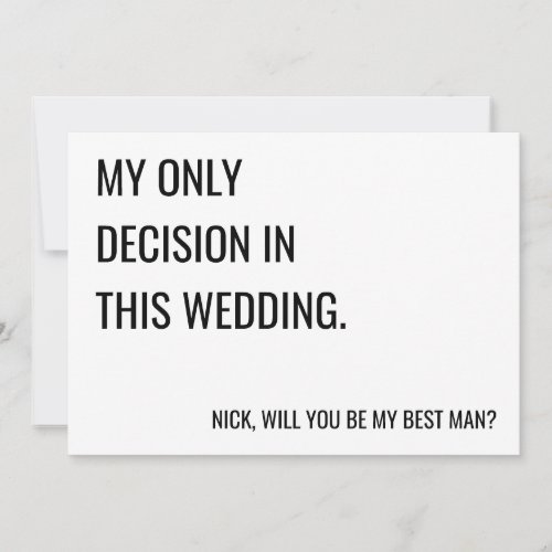 Will you be my groomsman proposal flat card