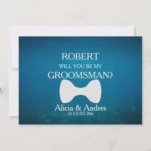 Will you be my Groomsman? Proposal Invitation (Front)
