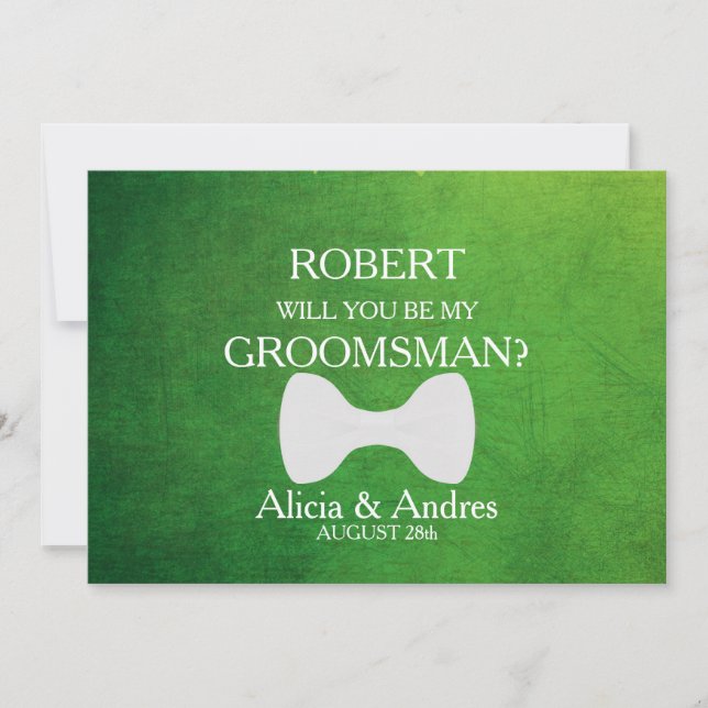 Will you be my Groomsman? Proposal Invitation (Front)