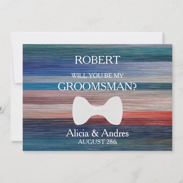 Will you be my Groomsman? Proposal Invitation (Front)