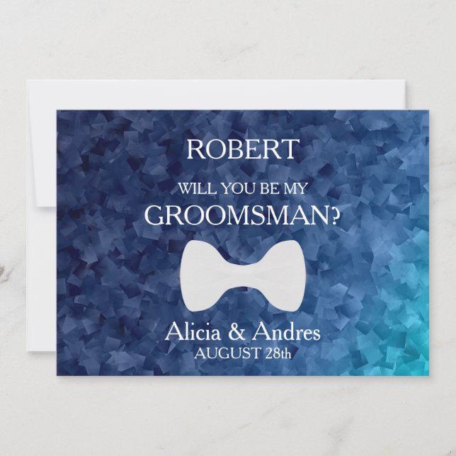 Will you be my Groomsman? Proposal Invitation (Front)
