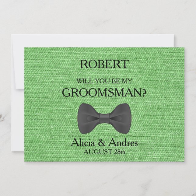 Will you be my Groomsman? Proposal Invitation (Front)