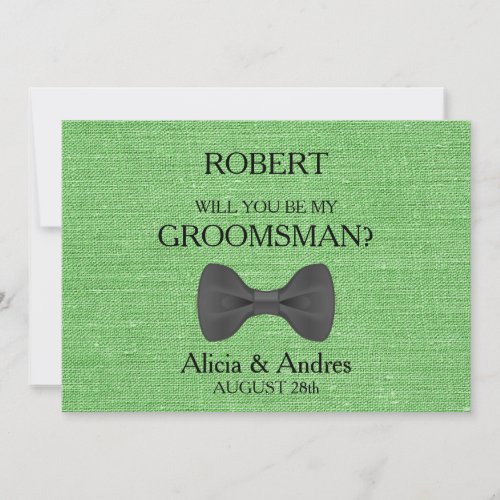 Will you be my Groomsman Proposal Invitation