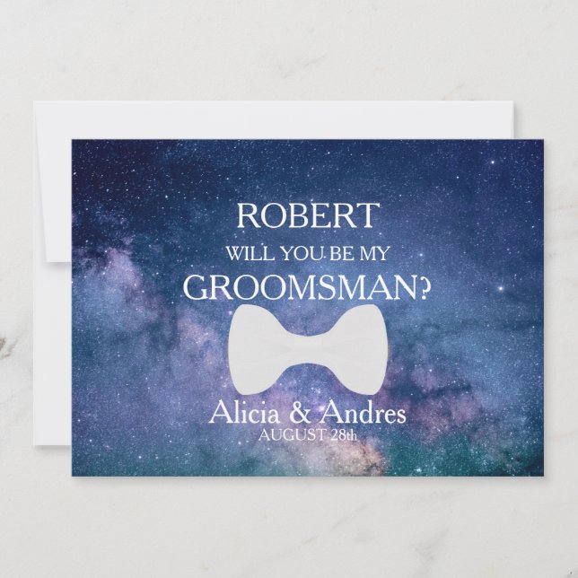 Will you be my Groomsman? Proposal Invitation (Front)