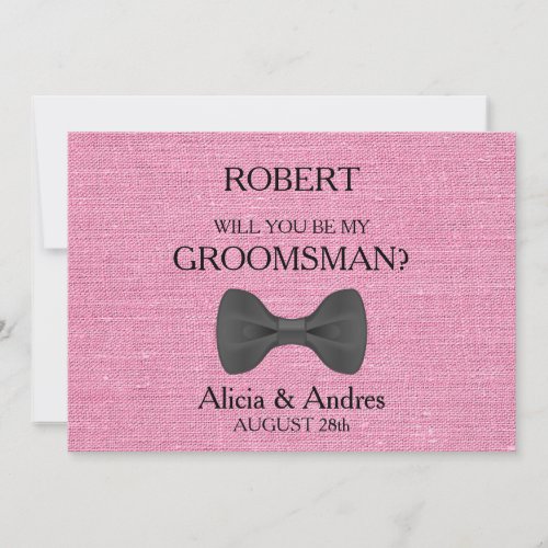 Will you be my Groomsman Proposal Invitation