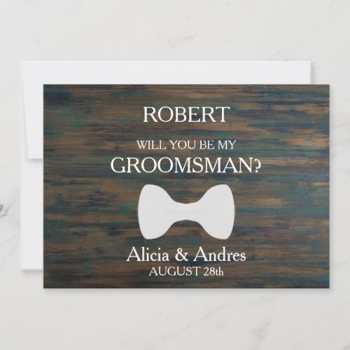 Will you be my Groomsman Proposal Invitation