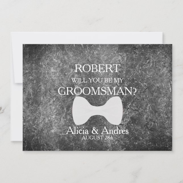Will you be my Groomsman? Proposal Invitation (Front)