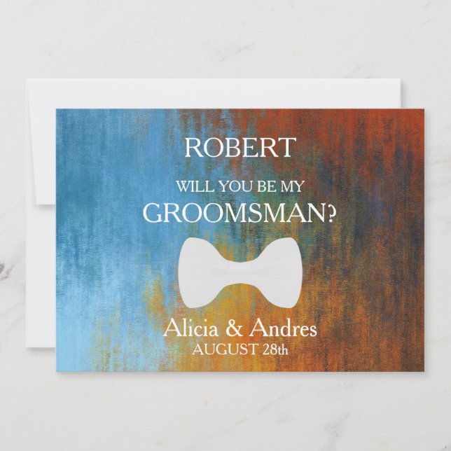 Will you be my Groomsman? Proposal Invitation (Front)