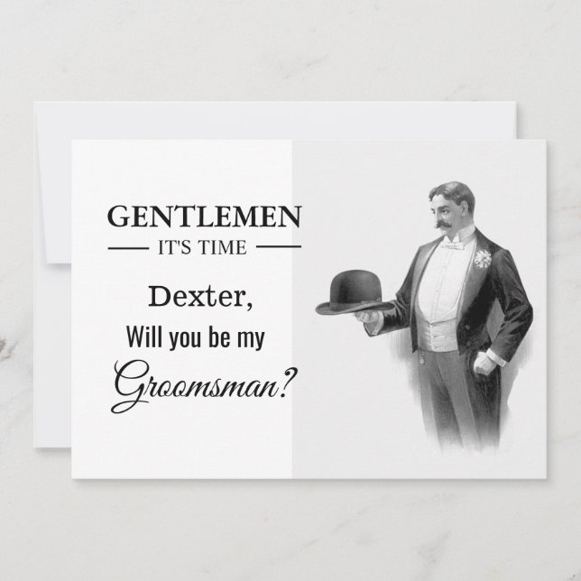 Will You be My Groomsman Request Card? Invitation (Front)