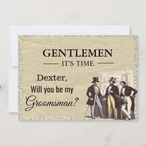 Will You be My Groomsman Request Card Invitation