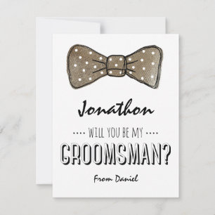 Will You Be My Groomsman?   Rustic Groomsmen Invitation